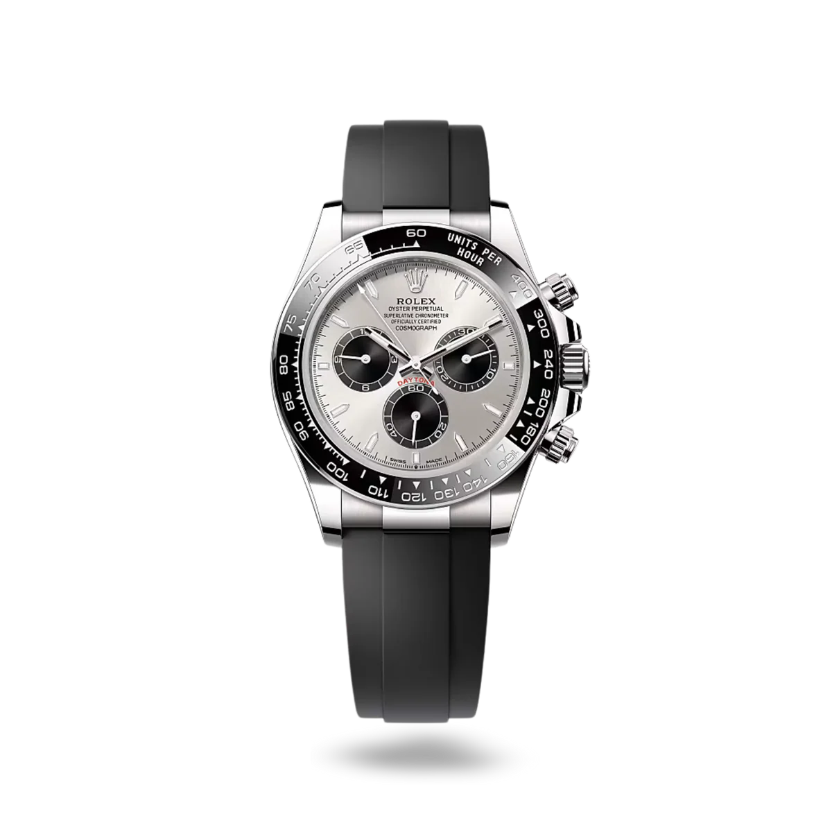 Rolex Cosmograph Daytona-40mm ( Black Rubber Strap )