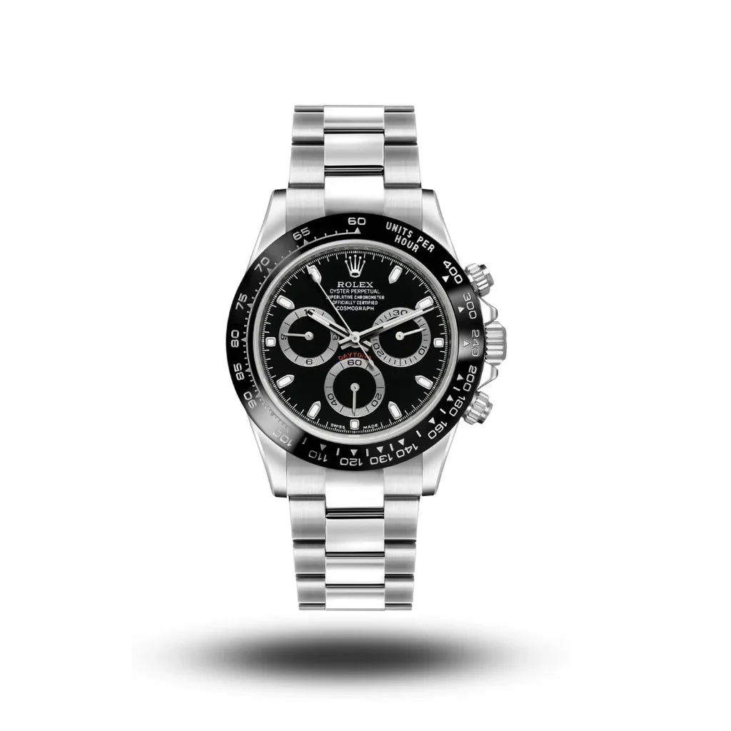 Rolex Cosmograph Daytona Steel Black Dial Watch For Men 40mm