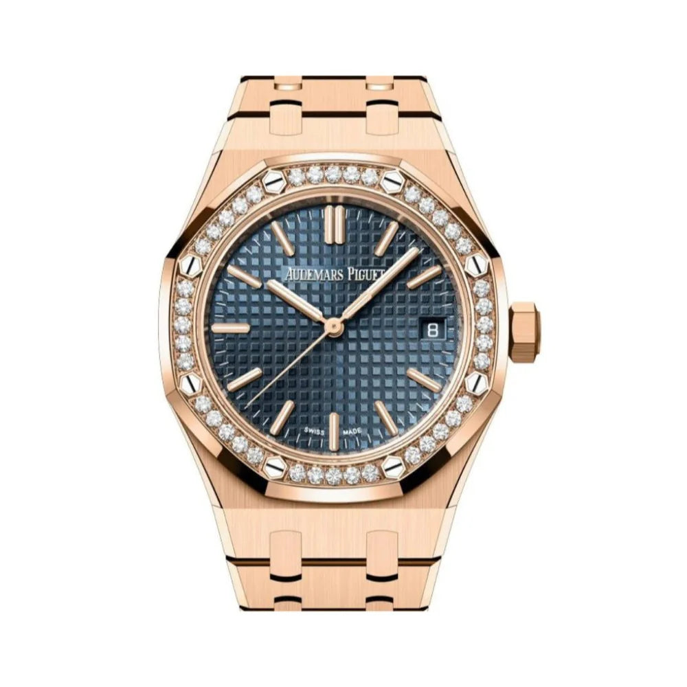 Audemars Piguet Royal Oak Women's Gold-Blue Watch Selfwinding