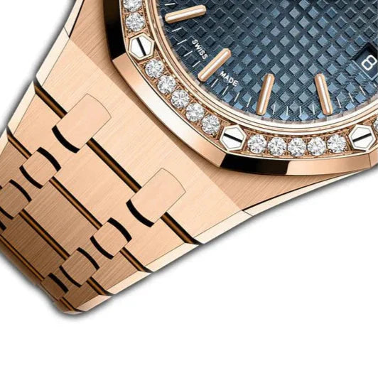 Audemars Piguet Royal Oak Women's Gold-Blue Watch Selfwinding