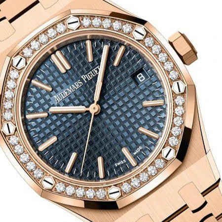 Audemars Piguet Royal Oak Women's Gold-Blue Watch Selfwinding