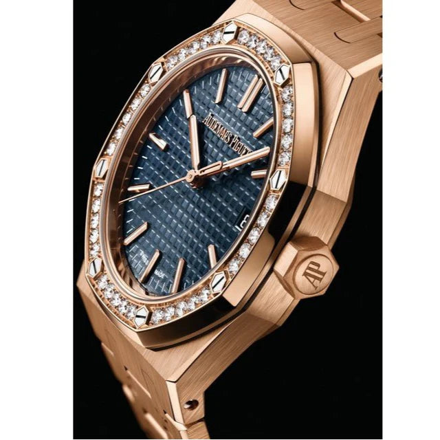 Audemars Piguet Royal Oak Women's Gold-Blue Watch Selfwinding