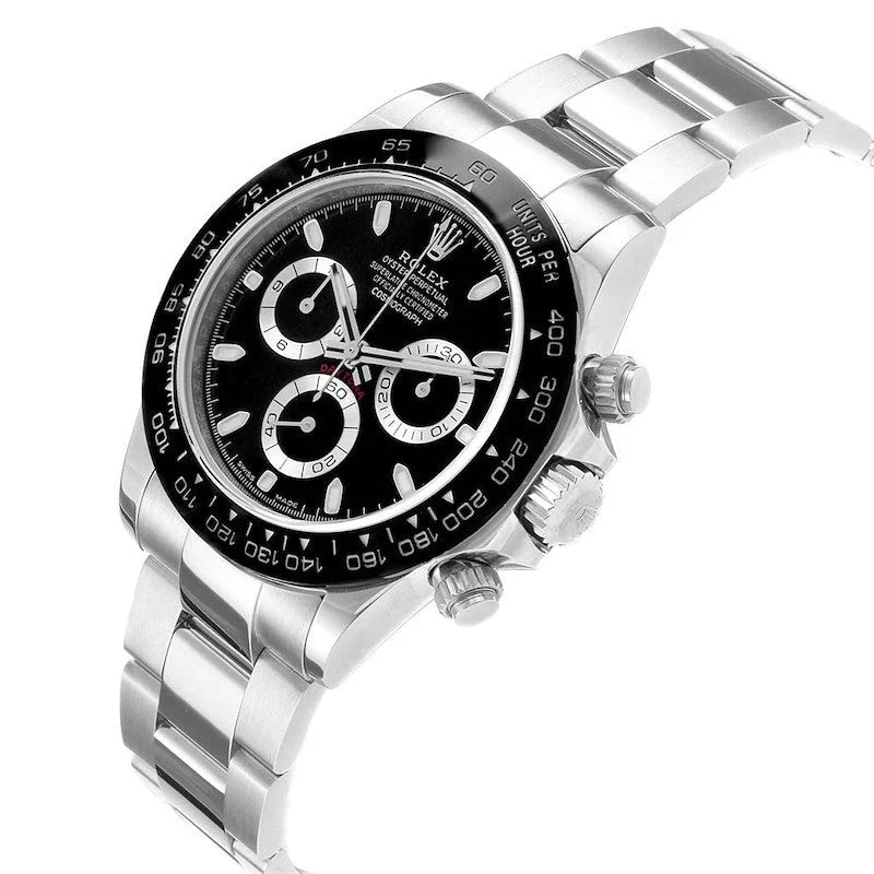 Rolex Cosmograph Daytona Steel Black Dial Watch For Men 40mm