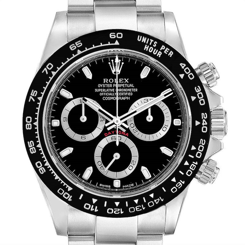 Rolex Cosmograph Daytona Steel Black Dial Watch For Men 40mm
